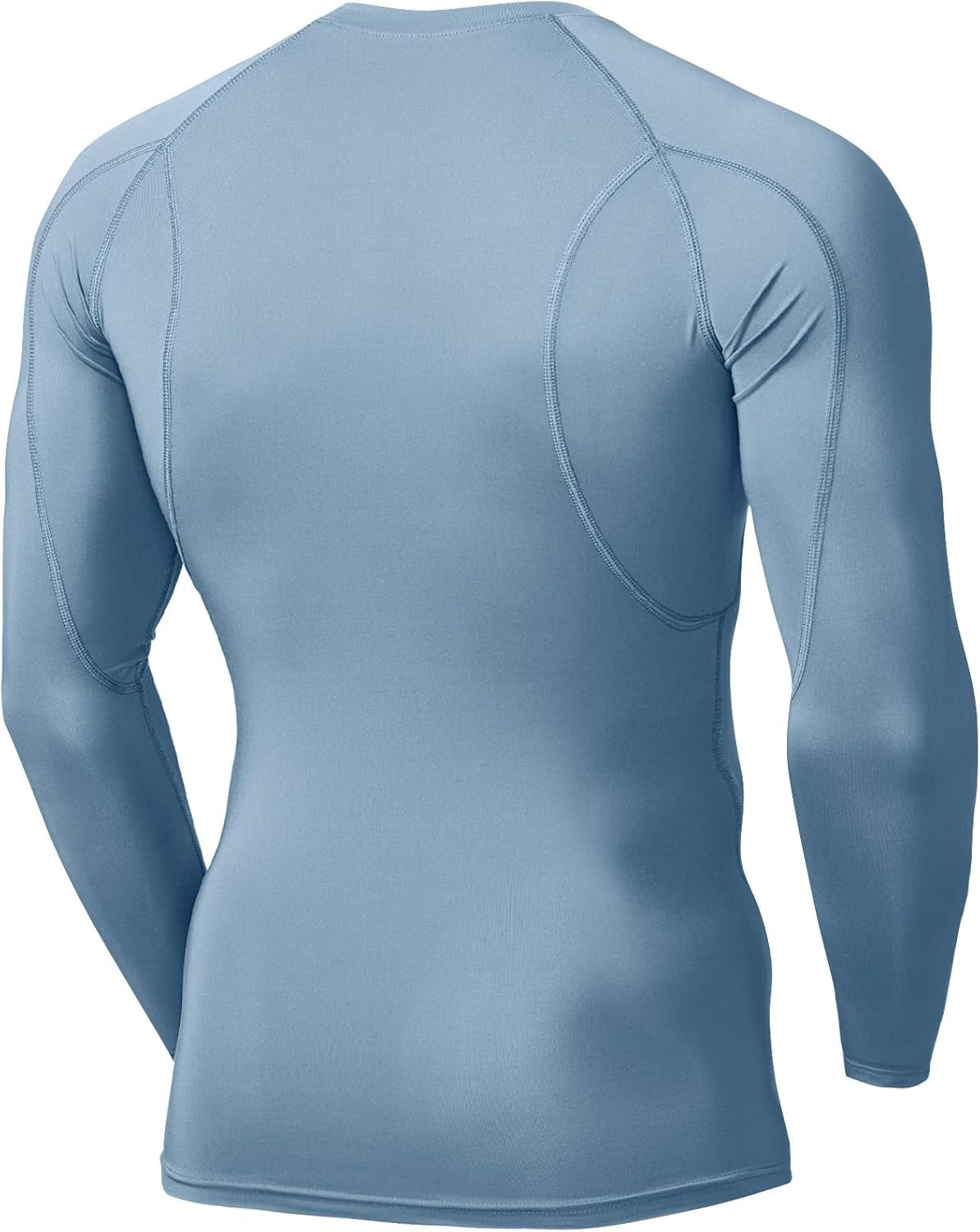 Men'S UPF 50+ Long Sleeve Compression Shirts, Athletic Workout Shirt, Water Sports Rash Guard