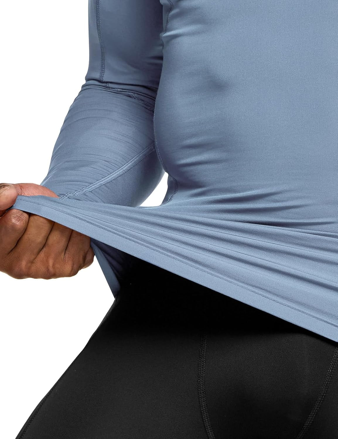 Men'S UPF 50+ Long Sleeve Compression Shirts, Athletic Workout Shirt, Water Sports Rash Guard