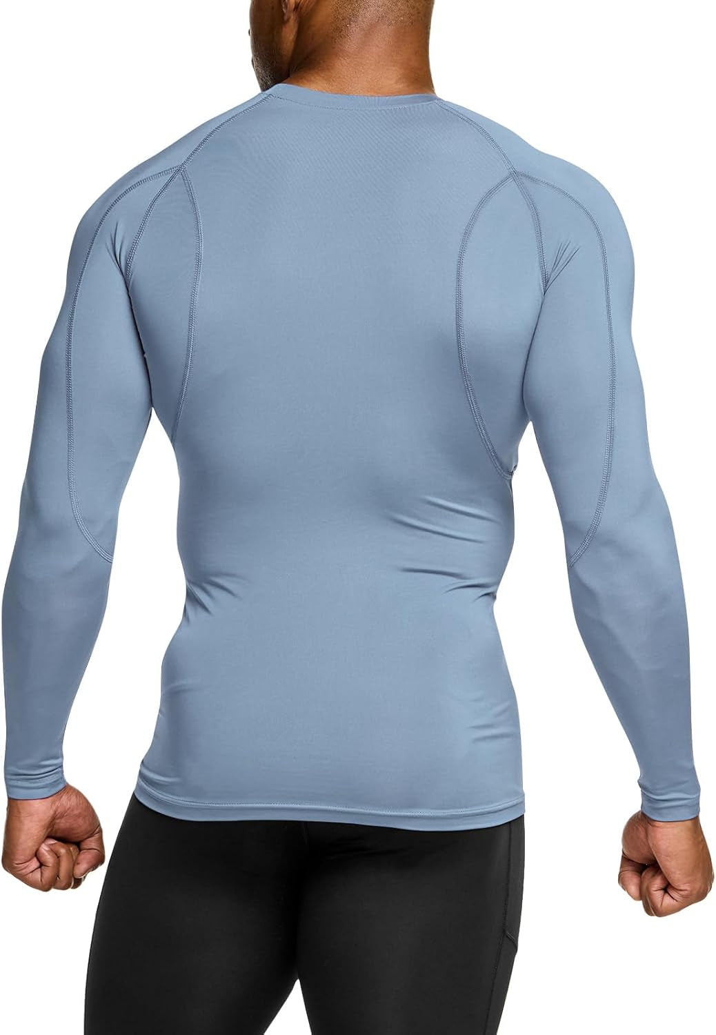 Men'S UPF 50+ Long Sleeve Compression Shirts, Athletic Workout Shirt, Water Sports Rash Guard