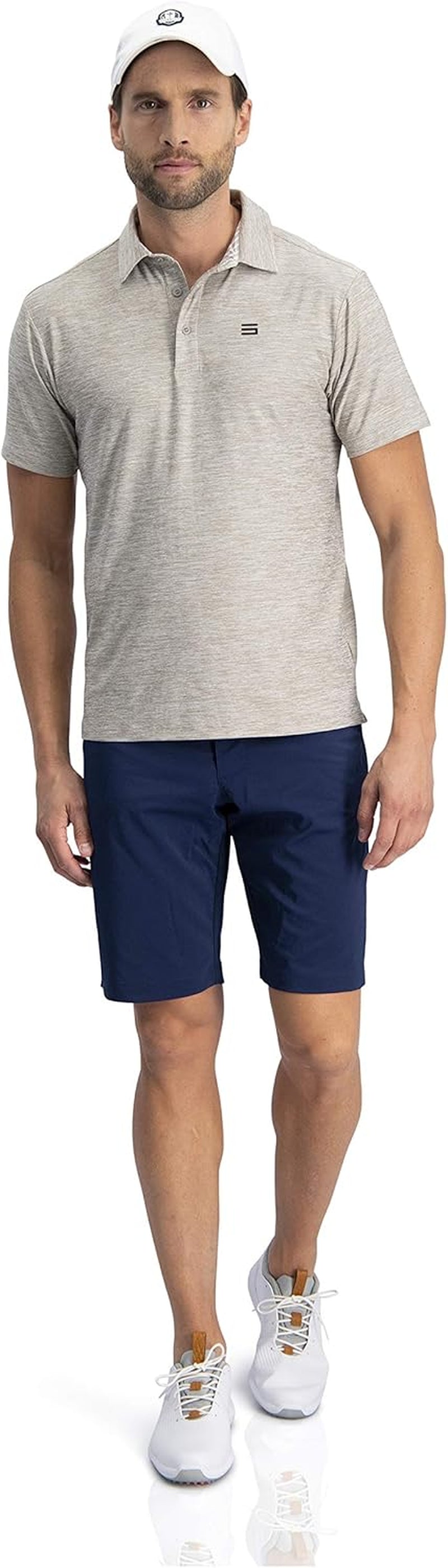 Golf Shirts for Men - Dry Fit Short-Sleeve Polo, Athletic Casual Collared T-Shirt