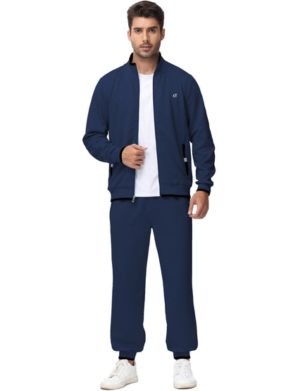 Men'S Tracksuits Sweatsuits for Men Set Track Suits 2 Piece Casual Athletic Jogging Warm up Full Zip Sweat Suits Navy 2XL