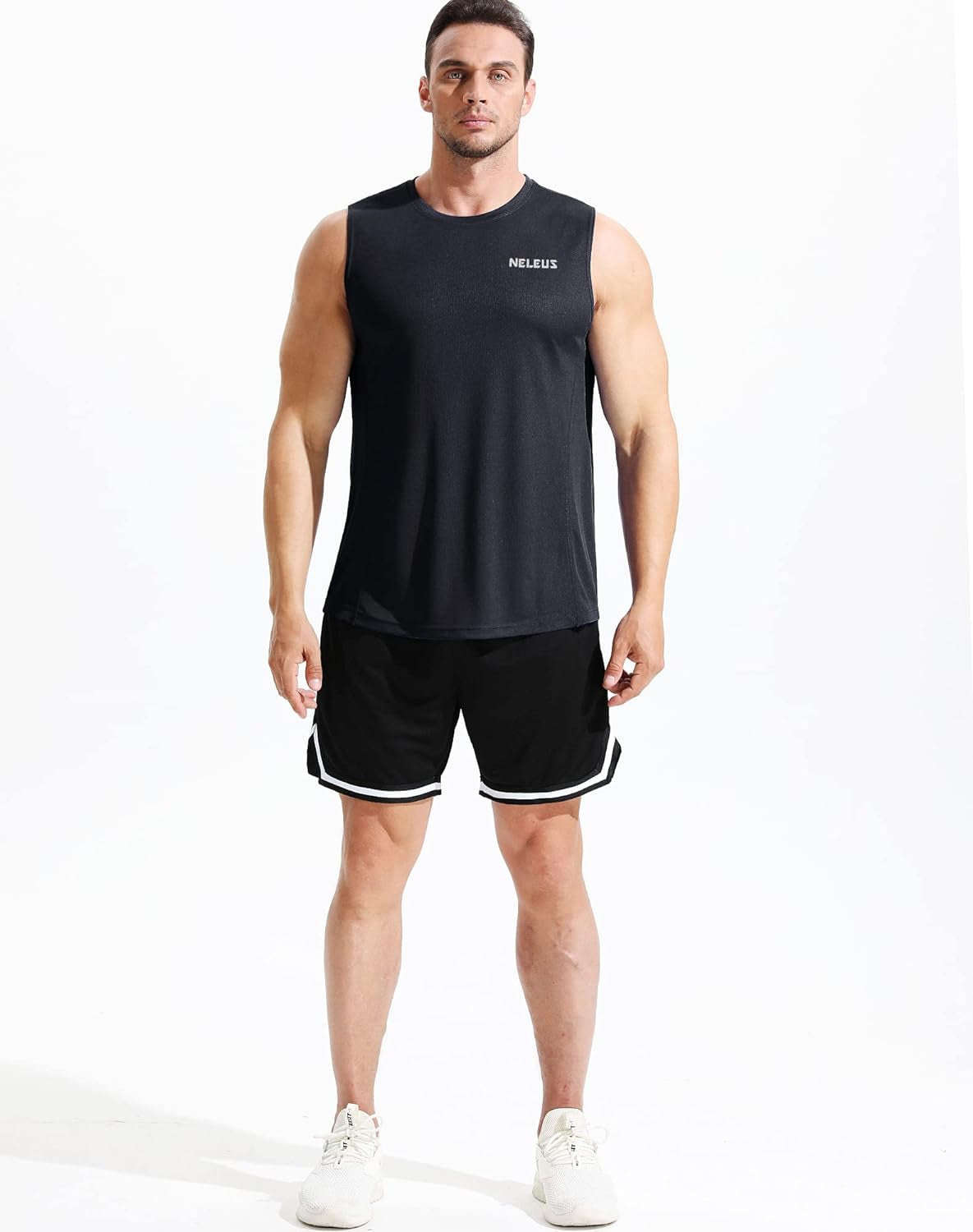 Men'S Dry Fit Workout Running Muscle Tank Top