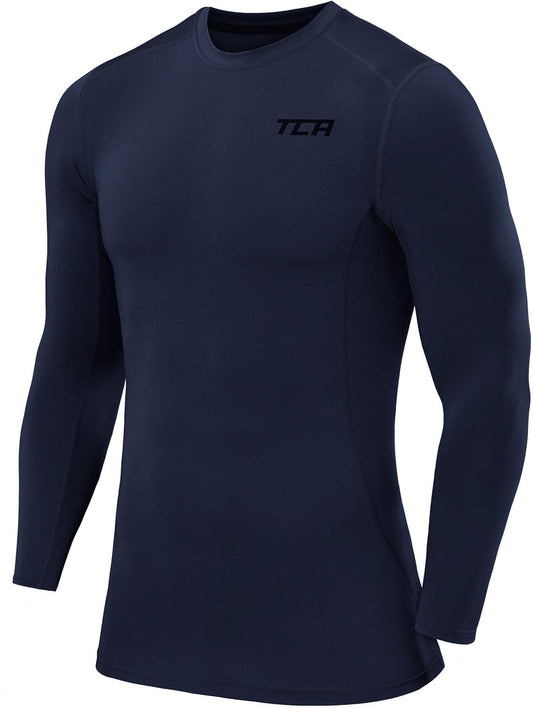 Men and Boys' Long Sleeve Compression Shirt, Athletic Workout Sports Undershirt Base Layer Top