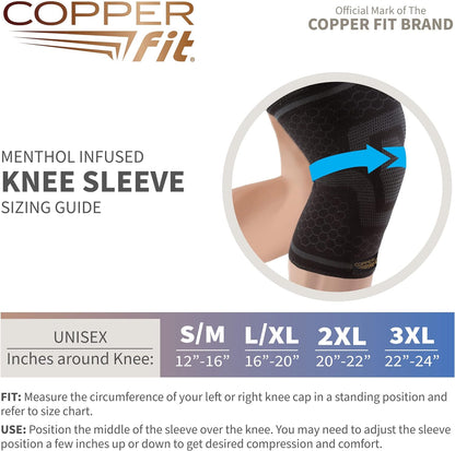 ICE Knee Compression Sleeve Infused with Menthol