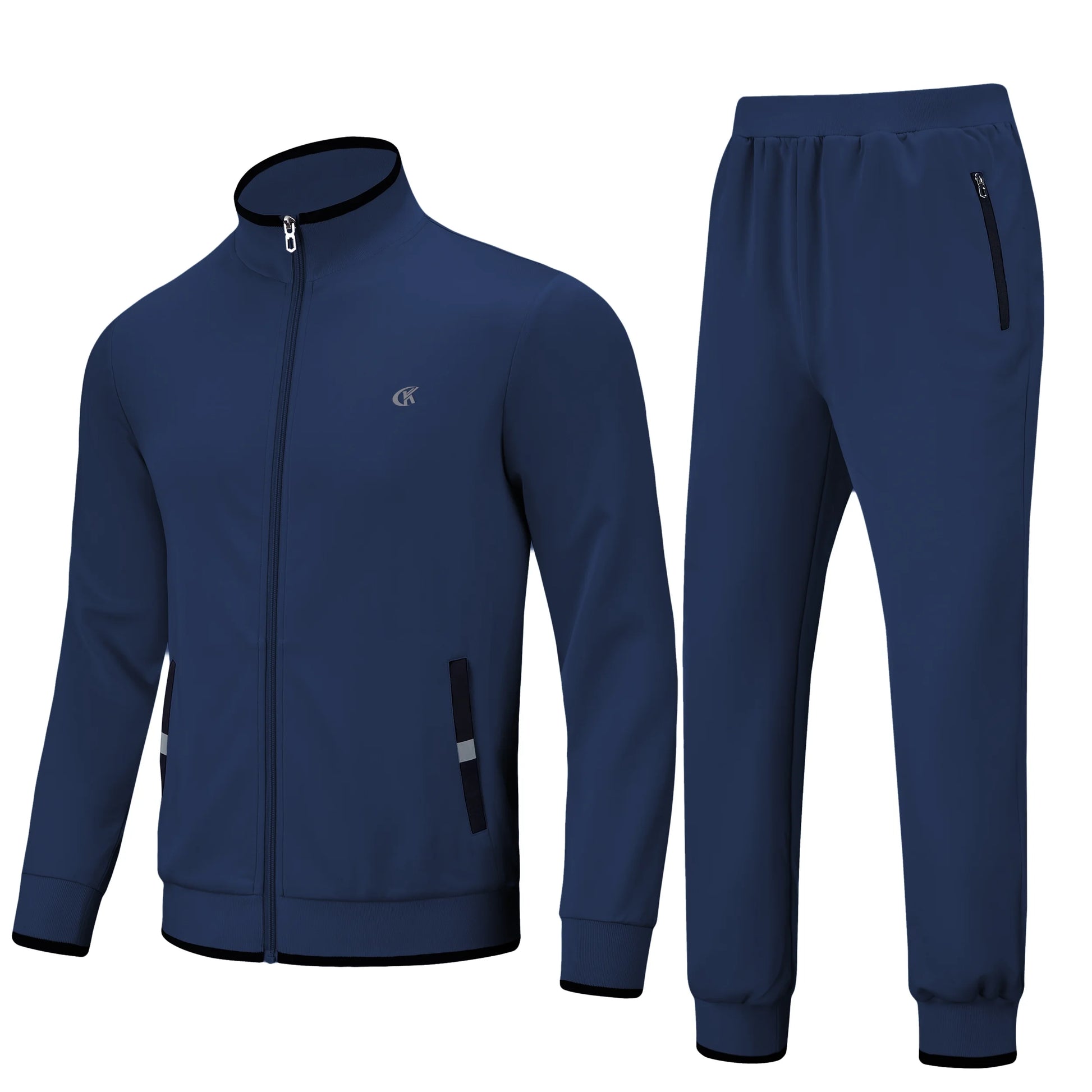 Men'S Tracksuits Sweatsuits for Men Set Track Suits 2 Piece Casual Athletic Jogging Warm up Full Zip Sweat Suits Navy 2XL