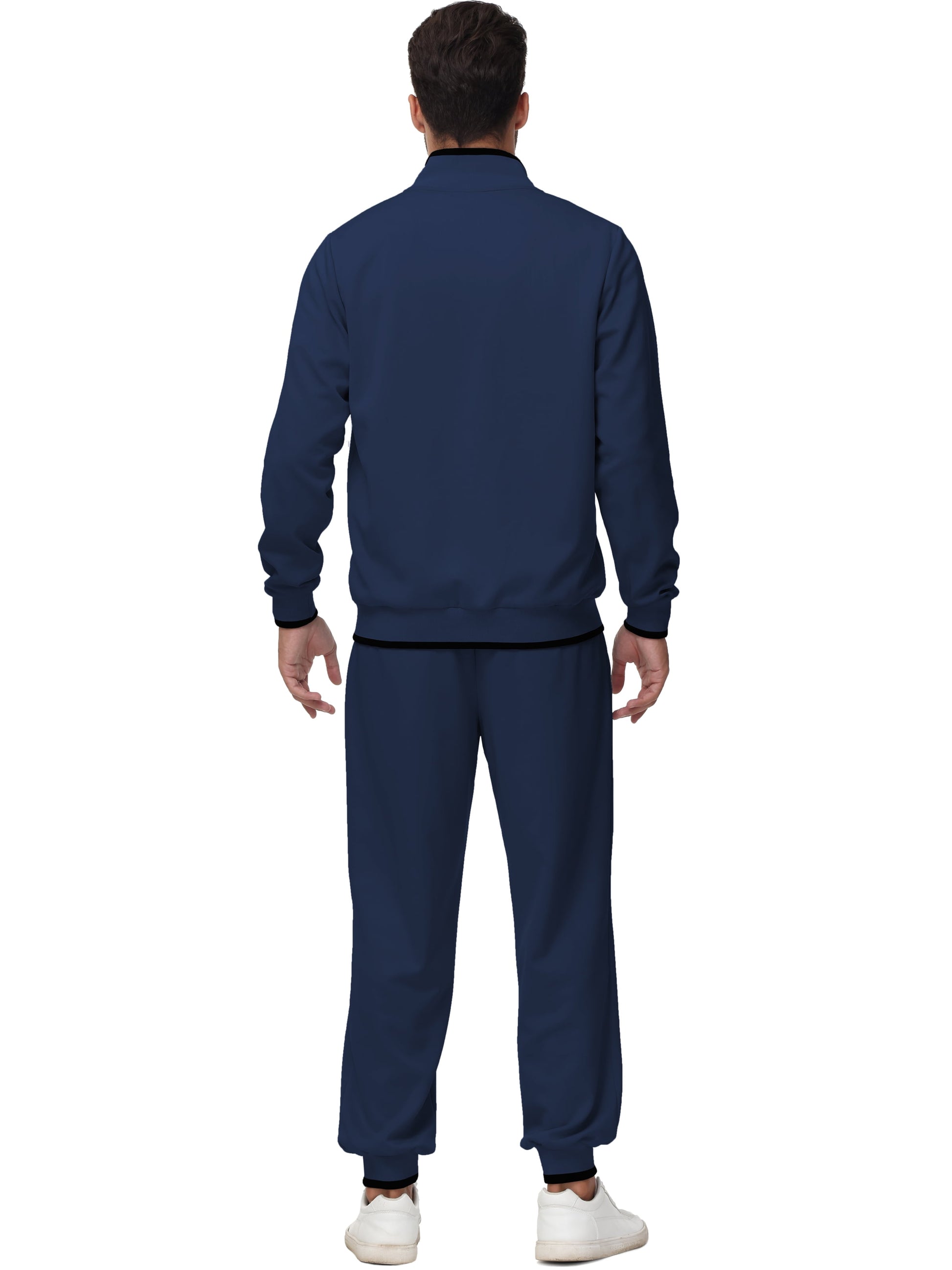 Men'S Tracksuits Sweatsuits for Men Set Track Suits 2 Piece Casual Athletic Jogging Warm up Full Zip Sweat Suits Navy 2XL